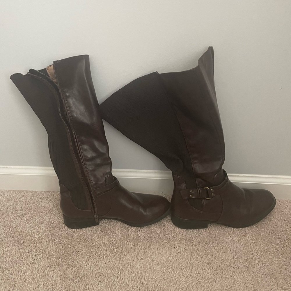 Life Stride Dark Brown Below the Knee Boots